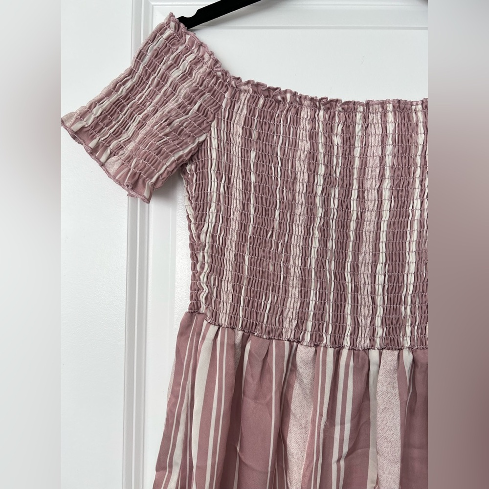 Show Me Your Mumu Pink and White Dolly Smocked Dress - Picture 8 of 16